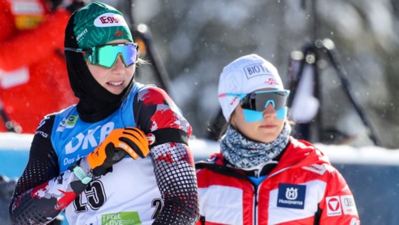 Lisa Theresa Hauser und Dunja Zdouc. (Bild: GEPA )