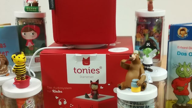Normalerweise gehören die „Tonies“ auf eine Box, die Diebe packten sie in Säcke. (Bild: Bibliothek Viktring)