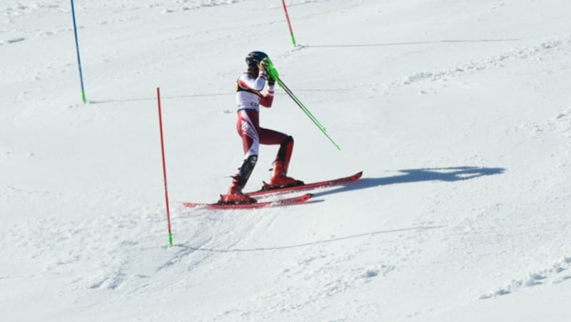 Kombi-Weltmeister Marco Schwarz schied im zweiten Slalom-Durchgang aus. (Bild: AP)