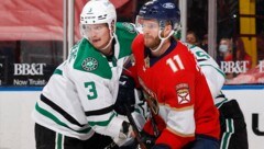 John Klingberg (Dallas) und Jonathan Huberdeau (Florida). (Bild: AFP/Getty/Joel Auerbach)