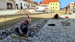 Die Bauarbeiten am Hauptplatz schreiten zügig voran. (Bild: Franz Weber)