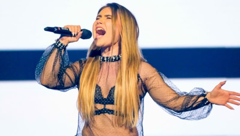 Stephanie Madrian performte „Rolling in the Deep“ von Adele. (Bild: ORF)