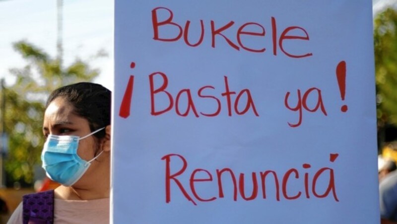 Demonstration Bukele El Salvador (Bild: EPA)