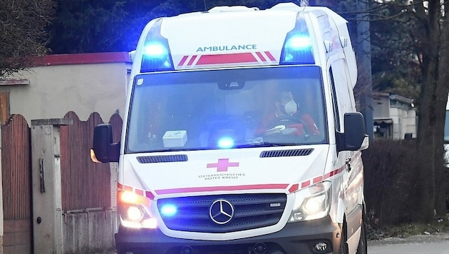 Die Rettung brachte die Mutter und ihre beiden Kinder ins Krankenhaus (Symbolbild). (Bild: P. Huber)