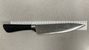 Mit einem 27 Zentimeter langen Küchenmesser stach der 29-Jährige von hinten auf seine Freundin ein. (Symbolbild) (Bild: LPD Wien)