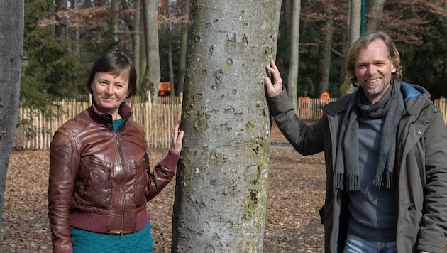 Gerlinde Winter und Roland Mayr für klimagerechte Parks (Bild: moser)