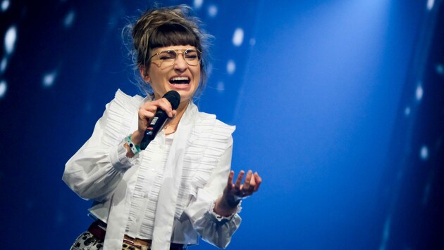 Anna Buchegger sang „I’ll Never Love Again“ von Lady Gaga. (Bild: ORF)