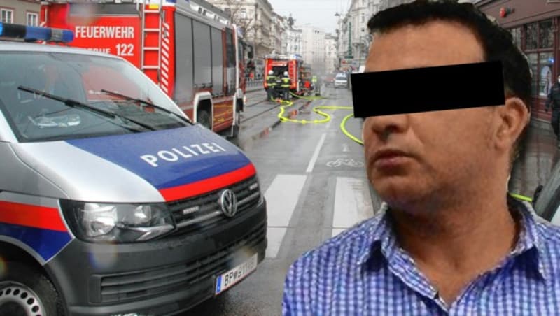 Ashraf A. (47) erklärte nach Angaben seines Anwalts, er habe seiner ehemaligen Freundin eine Abreibung erteilen wollen. (Bild: Andi Schiel, LPD Wien, Krone KREATIV)