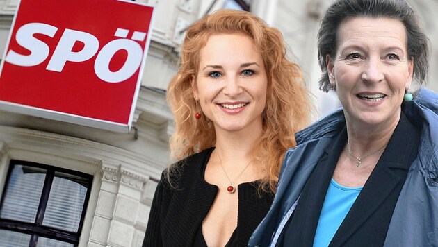 SPÖ-Frauen: Gabriele Heinisch-Hosek (re.) will an Eva Maria Holzleitner übergeben. (Bild: APA, Krone KREATIV)