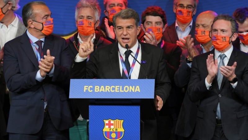 Joan Laporta (Bild: APA/AFP/LLUIS GENE)