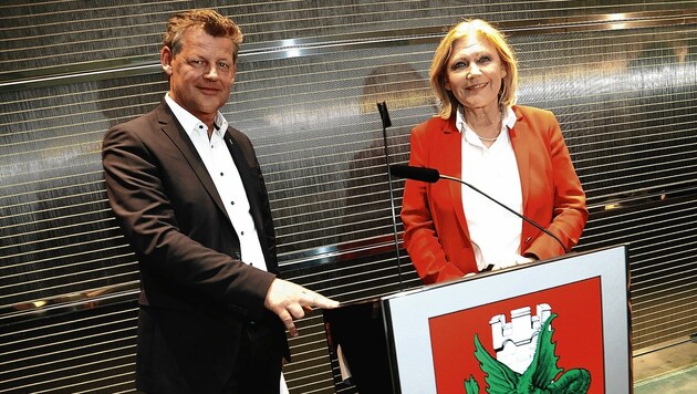 Christian Scheider (TK) und Maria-Luise Mathischitz (SPÖ) sind bereit für die Stichwahl (Bild: Rojsek-Wiedergut Uta)
