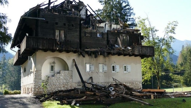 Die abgebrannte Peham-Villa wurde ohne Info an das Bundesdenkmalamt abgerissen (Bild: ZVG)