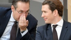 Beschuldigt in diversen Affären: Heinz-Christian Strache und Sebastian Kurz (Bild: APA/Roland Schlager)