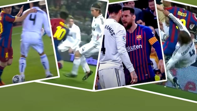 Unzählige „Clasicos“ und ein Dauerbrenner: Lionel Messi gegen Sergio Ramos (Bild: YouTube.com)