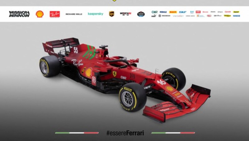 Der neue Ferrari SF21 (Bild: APA/AFP/FERRARI PRESS OFFICE/Handout)