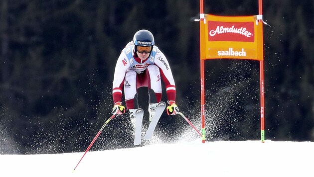 Beim Europacup in Saalbach gab ÖSV-Shootingstar Lukas Feurstein ein fulminantes Comeback nac h achtwöchiger Rennpause. (Bild: ANDREAS TROESTER)