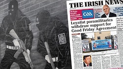 (Bild: AFP, „The Irish News“, Krone KREATIV)
