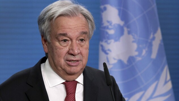 UN-Generalsekretär António Guterres warnt vor „katastrophalem Weg“. (Bild: AFP)