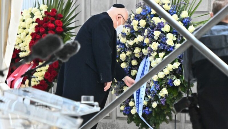 Reuven Rivlin am Judenplatz in Wien (Bild: AFP)