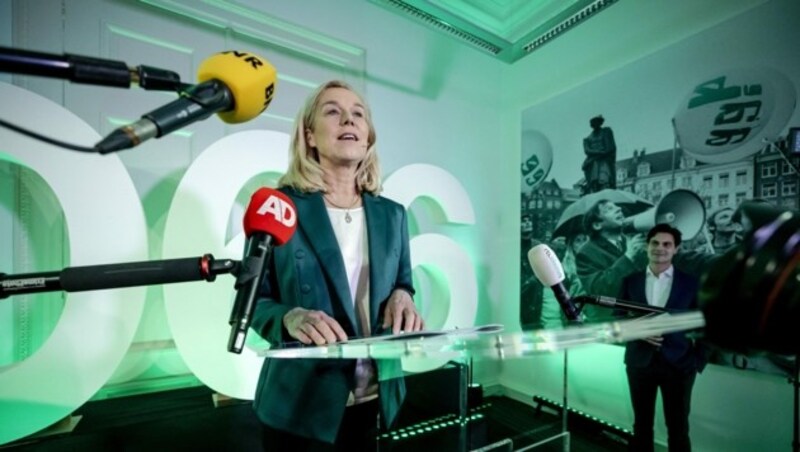 Sigrid Kaag, Chefin der Partei D66 (Bild: APA/AFP/ANP/Koen van Weel)