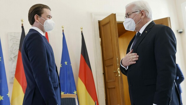 Frank-Walter Steinmeier und Sebastian Kurz (Bild: APA/BUNDESKANZLERAMT/DRAGAN TATIC)