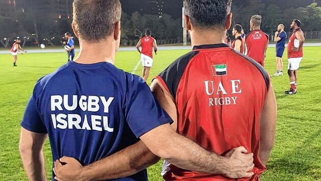 Freundschaft: Israel und Vereinigte Arabische Emirate (Bild: Israelischer Rugby-Verband)