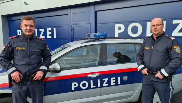 Lebensretter: Martin Möslinger (27, li.) und Johann Holzinger (Bild: Polizei)