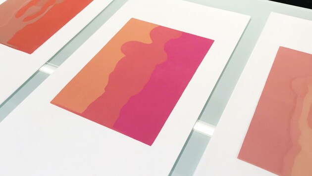 Tina Graf: „Silhouetten“ (Linoldruck auf Japanpapier, 2020) (Bild: kunstraum pro arte)