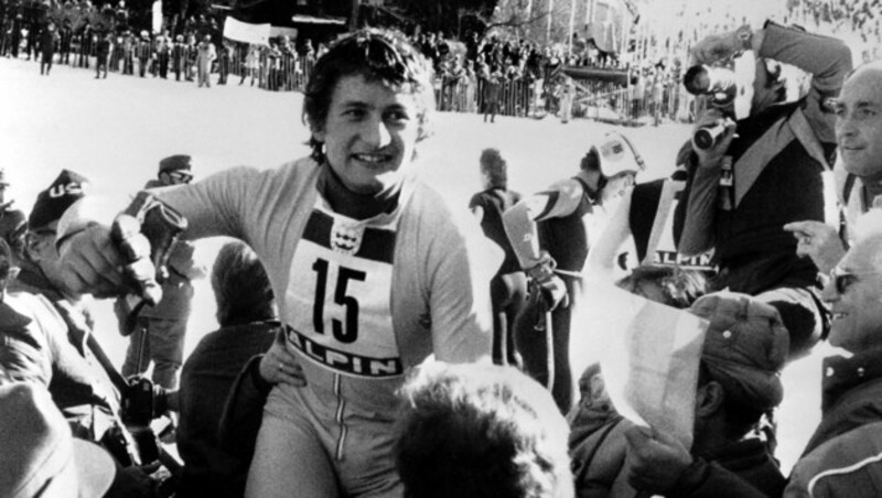 Franz Klammer, der umjubelte Sieger bei der Olympia-Abfahrt 1976 (Bild: AFP)