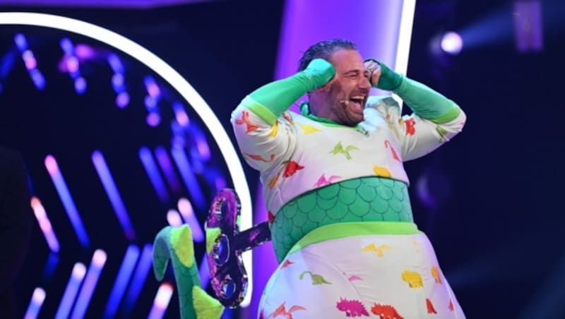 Sasha gewinnt als Dinosaurier „The Masked Singer“ auf ProSieben (Bild: © ProSieben/Willi Weber)