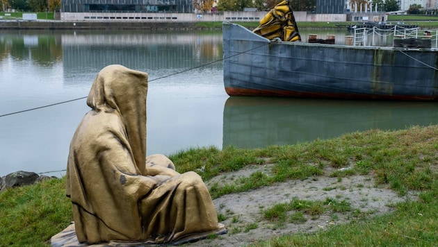 Ein „Wächter der Zeit“ wurde 201 in Linz in die Donau geworfen
 (Bild: Horst Einöder/Flashpictures)