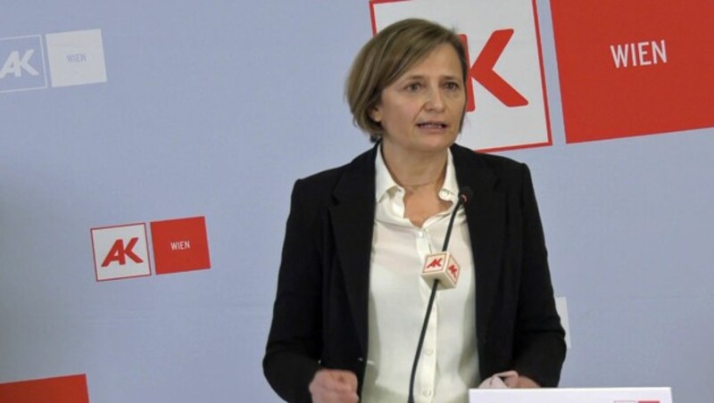 AK-Arbeitsrechtsexpertin Andrea Ebner-Pfeifer (Bild: Screenshot Livestream AK Wien)