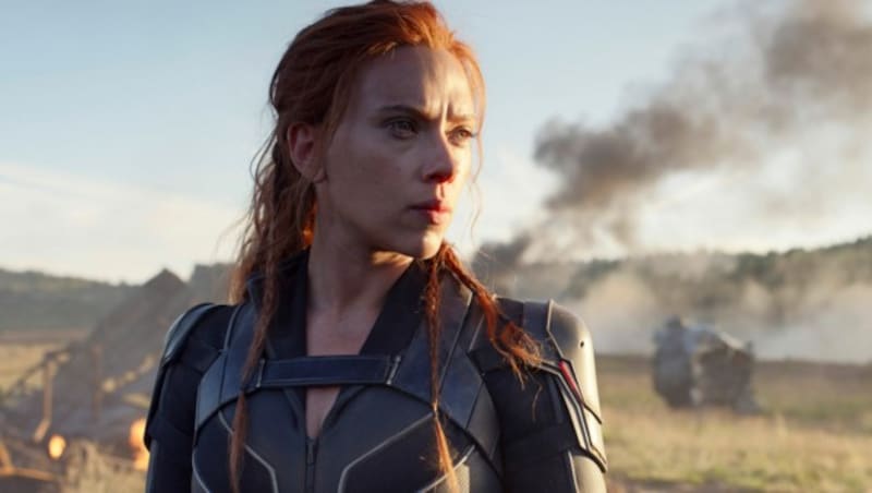 Das Foto zeigt Scarlett Johansson in einer Szenein „Black Widow.“ Disney plant, dem Film am 9. Juli 2021 herauszubringen. (Bild: APA/Marvel Studios/Disney via AP)