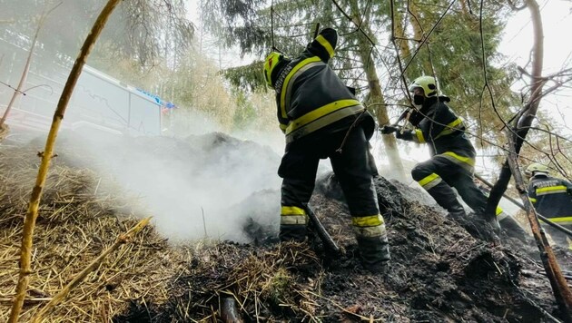 Rauchentwickung in St. Leonhard: Die Feuerwehren Griffen, Pustritz und Pölling standen im Einsatz (Bild: FF Griffen)