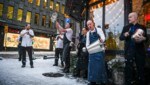 Mitte Jänner demonstrierten Restaurantbesitzer in Schweden gegen Beschränkungen wie ein Alkoholausschankverbot nach 20 Uhr. (Bild: AFP)