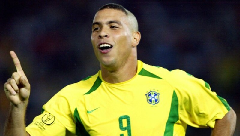 Ronaldo glänzte im WM-Finale 2002 als Doppeltorschütze. (Bild: AFP)