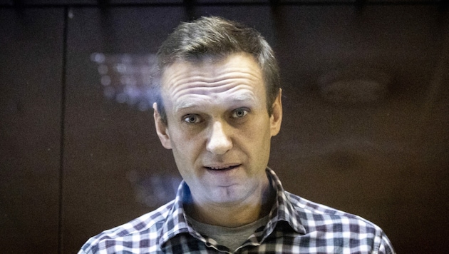 Alexej Nawalny im Februar vor Gericht in Moskau - mittlerweile dürfte er deutlich abgenommen haben. (Bild: AP)
