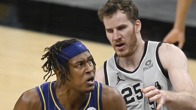 Im Duell mit Myles Turner (Bild: AP)