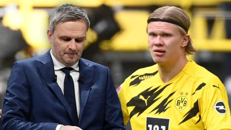 Didi Hamann (li.) und Erling Haaland (Bild: AFP, Krone KREATIV)