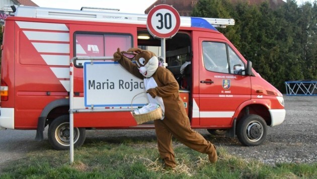 Der Osterhase war in Maria Rojach unterwegs! (Bild: FF Maria Rojach)