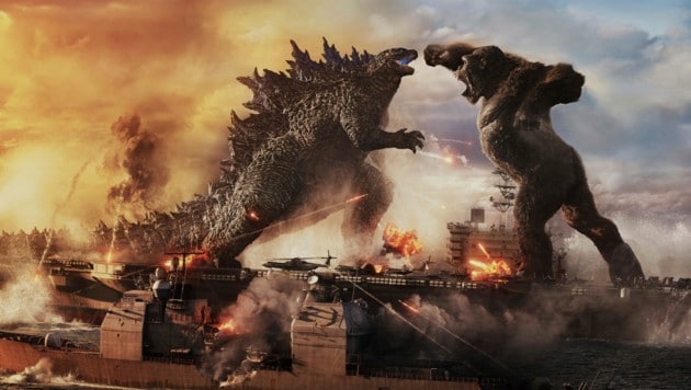 „Godzilla vs. Kong“ erzielte in Pandemie-Zeiten einen Rekord an den Kinokassen. (Bild: AP)