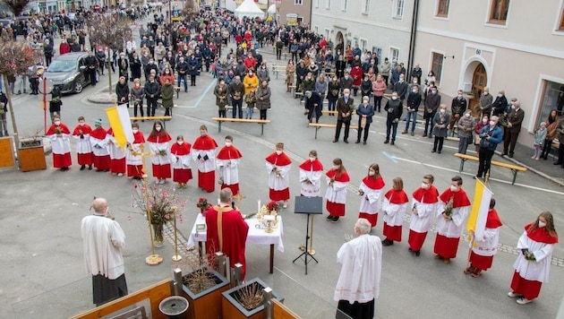 Palmsegnung in Bad St. Leonhard (Bild: F. Karner/Pfarre St. Leonhard im Lavanttal)