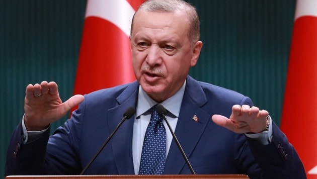 Der türkische Präsident Recep Tayyip Erdogan droht, Maßnahmen gegen Medieninhalte zu ergreifen, die "nationalen" und "moralischen" Werten widersprechen. (Bild: AFP)