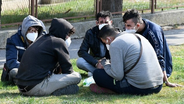Fünf junge Migranten in Deutschkreutz (Bild: P. Huber)