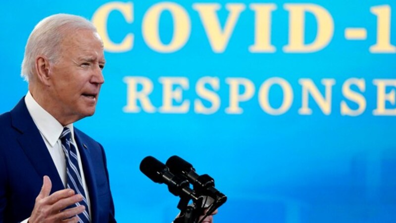 „Der Krieg gegen Covid-19 ist noch lange nicht gewonnen“: US-Präsident Joe Biden (Bild: AP)