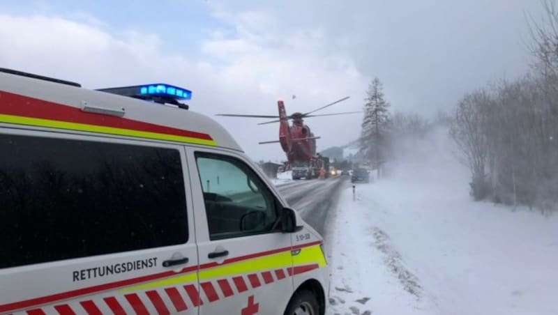 Unfall in Saalfelden/Leogang (Bild: Rotes Kreuz)