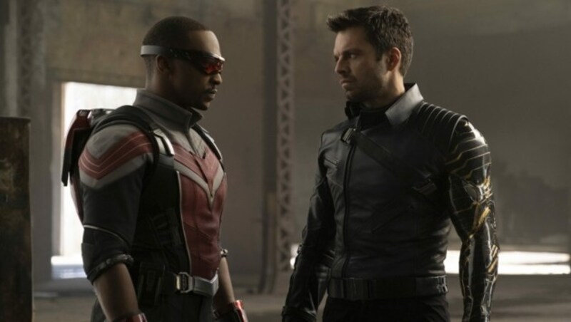 Falcon/Sam Wilson (Anthony Mackie) und Winter Soldier/Bucky Barnes (Sebastian Stan) (Bild: Chuck Zlotnick/Marvel Studios 2021)