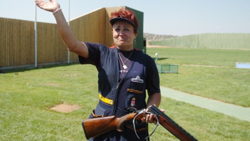 Diana Igaly 2004 in Athen. (Bild: AFP/Roberto Schmidt)