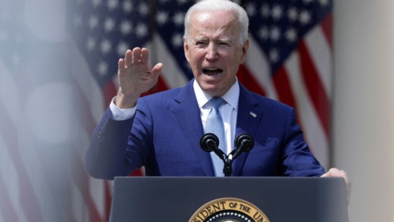 US-Präsident Joe Biden zeigte sich wegen des neuerlich aufflammenden Konflikts in der Ostukraine „zunehmend besorgt“. (Bild: AP)