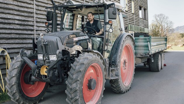 Am Hof von Landwirt Simon Vetter. (Bild: mathis.studio)